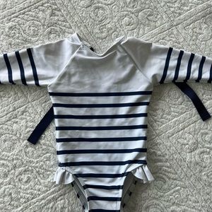 Minnow blue stripe one piece